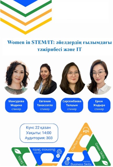 ТДМ 5  – Гендерлік теңдік. Women in STEM/IT: әйелдердің ғылымдағы тәжірибесі және IT. Жасанды интеллект және Big Data кафедрасы